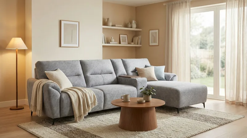 K482-EDSD4902 L SHAPE EASY CLEAN SOFA