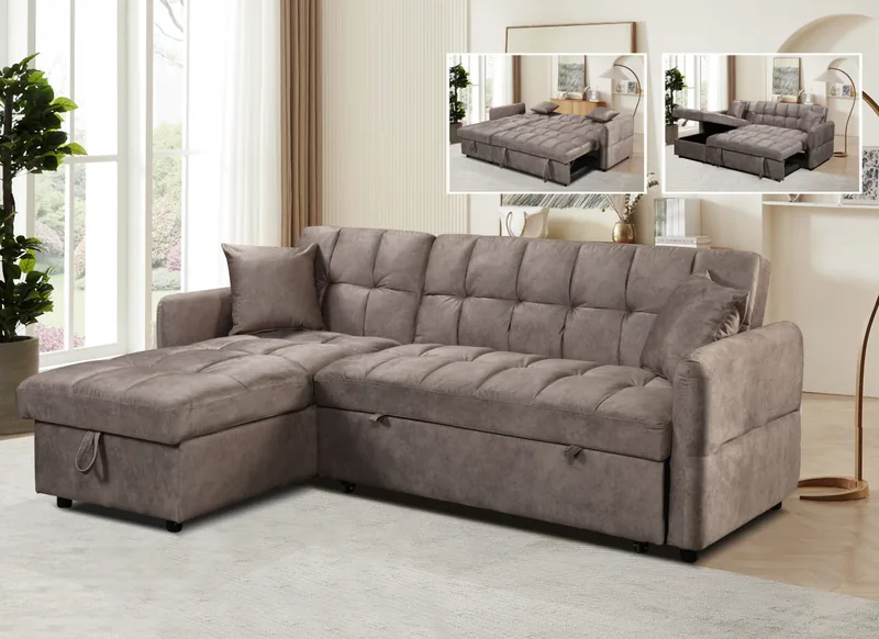 K482-EDSD5061 L-SHAPE SOFA BED WITH PULL OUT