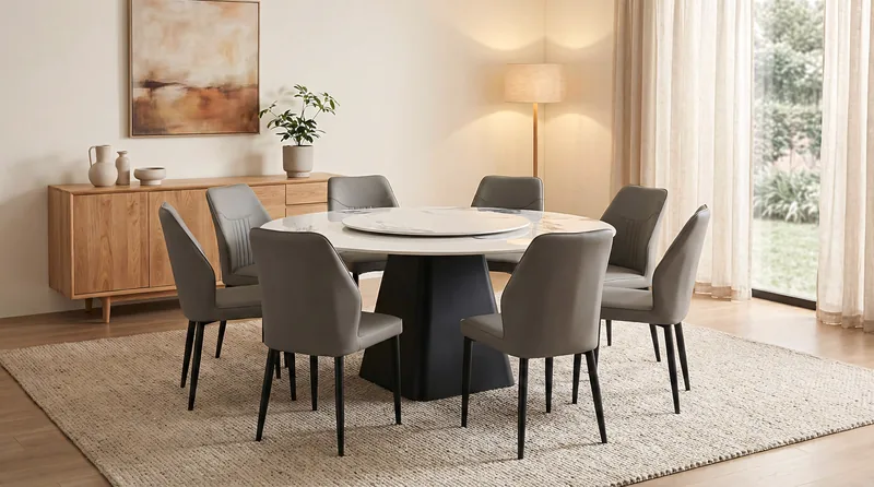 K494-DT-1B-K494-DC252 1+8 DINING SET