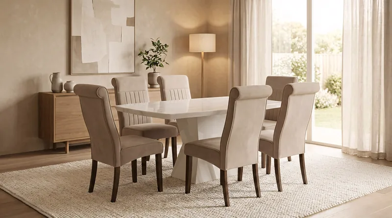 K494-W011C-K494-W5046 1+6 DINING SET