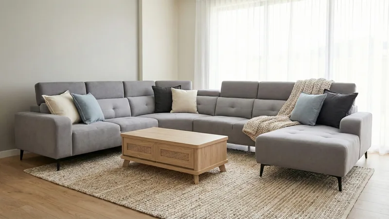 K561-SF469 CORNER SOFA SET (EASY CLEAN)